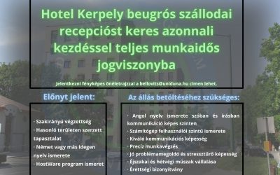 Állás lehetőség a Hotel Kerpelynél