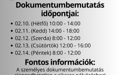 Fontos információ! Ösztöndíj mellékletek bemutatása